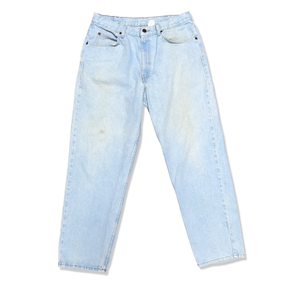 Vintage 1995 Britannia Jeans Light Wash Denim Men's Size 36x30 (Fits 32x30)